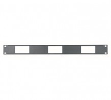 MID-DECP1X3 1U Panel - Mounts 3 Decora Straps