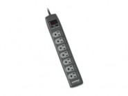 MIN-MMS370 7 Outlet Power Bar w/ Child Covers- 1080J Surge Suppressor