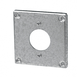 NES-RS11 4"x4" Square Raised Cover 1/2'' Deep,1 Receptacle Hole