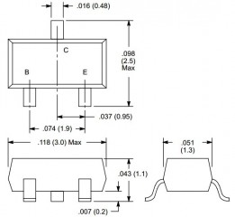 NTE-2414 Digital w/2 Built&ndash;In Bias 10k Resistors (NPN)