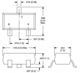 NTE-2415 Digital w/2 Built&ndash;In Bias 10k Resistors (PNP)