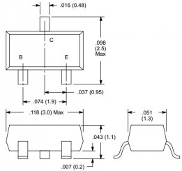 NTE-2416 Digital w/2 Built&ndash;In Bias 22k Resistors (NPN)