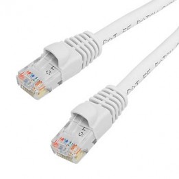 PAT-C5EWH000-003-WHITE Patch Cord moulded Cat5E - white - 3&rsquo;