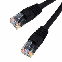 PAT-C6BK0000-025-BLACK Patch Cord moulded Cat6 - black - 25&rsquo;