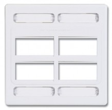 SIE-MXFPD1202 MAX Face plate Double Gang - 12 port - White