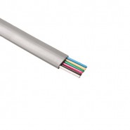 TEL-28006000-300-SILVER 28ga / 6cond str. Modular telephone, CSA, FT-1