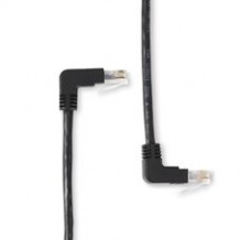 TENT-XPC6U00367 CAT6 UTP Patch Cord 90&deg; Up to 90&deg; Down - 1ft - Black