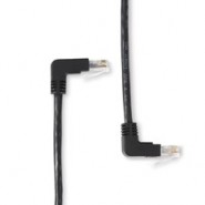 TENT-XPC6U00369 CAT6 UTP Patch Cord 90&deg; Up to 90&deg; Down - 3ft - Black