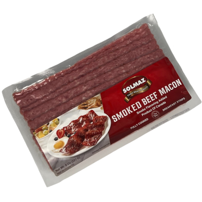 12-167-2 SOLMAZ SMOKED BEEF MACON 10/8 OZ