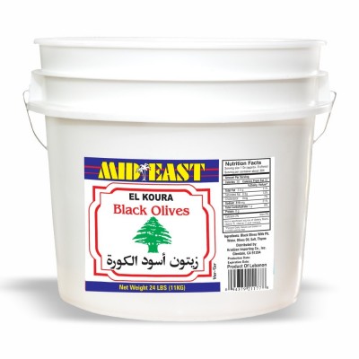 21-175-2 BLACK KOURA LEBANESE OLIVES  10 KG