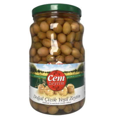 21-292-2 CEM GREEN SCRATCHED OLIVES 6/1700 GR
