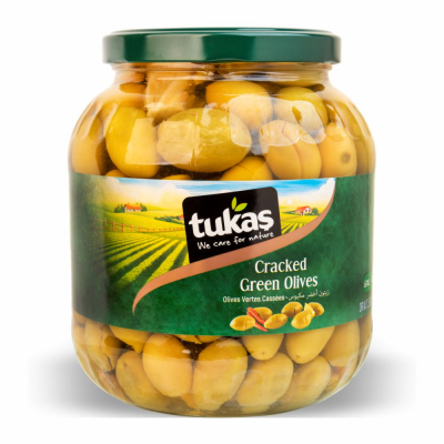 21-364-2 TUKAS GREEN CRACKED OLIVE 6/1700 ML