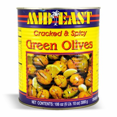 21-450-2 M.E. GREEN OLIVES W/SHATA      6/#10