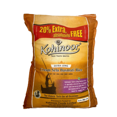 33-179-1 KOHINOOR CREAM SELLA BASMATI RICE 12 LB