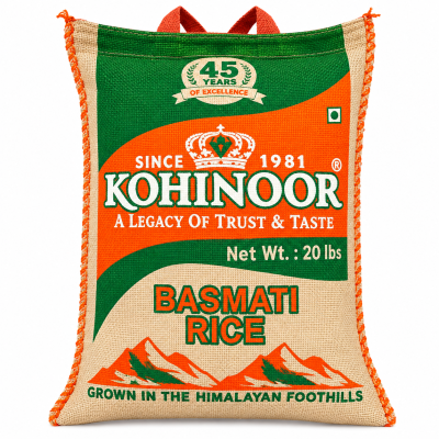 33-195-1 KOHINNOR BASMATI RICE JUTE 2/20LB