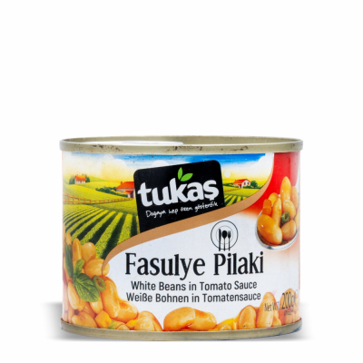 36-186-1 TUKAS WHITE BEANS IN TOMATO SAUCE 12/200 GR