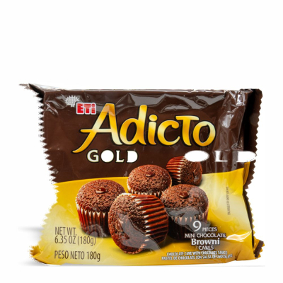 37-377-1 ETI ADICTO GOLD  MINI CAKE W/CHOCO 12/180 GR