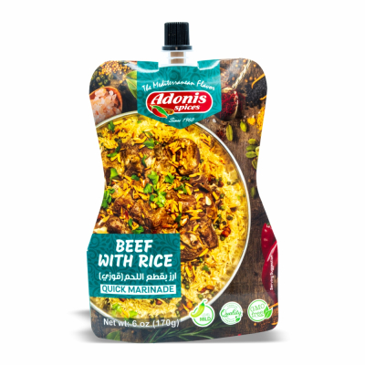 60-808-1 ADONIS BEEF W/RICE MARIN POUCH 10X6 OZ