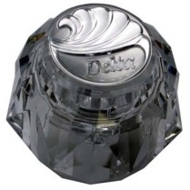 CD-105 Delta Clear Knob Handle with Button & Screw
