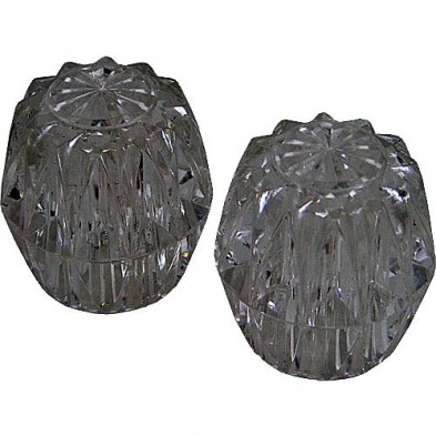 CE-118 Eljer Crystal Handle Pair H&C