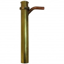 DD-301 1 1/2" x 12" x 1/2" Dishwasher Tailpiece w/Sweep, 17 Gauge