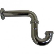 DJ-103B 1 1/2" CP Brass Tubular "P" Trap 20 Gauge