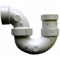 DJ-301 1 1/2" PVC DWV LA Swivel P Trap w/Union