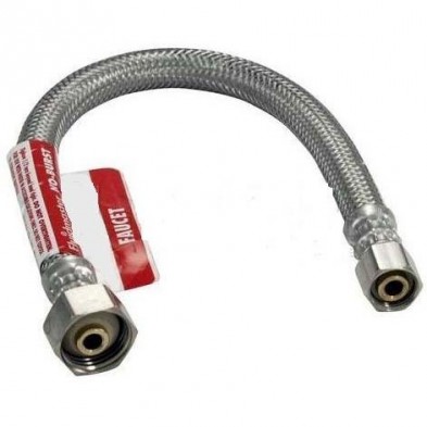 FD-102 3/8" OD x 1/2" FIP x 12" Flexible Faucet Supply Premium