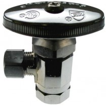 FD-501 3/8" IPS x 3/8" OD CP Angle Stop Valve Multi-Turn
