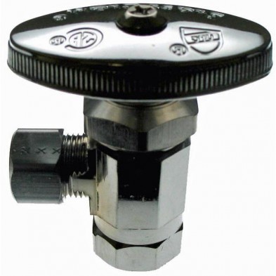 FD-501W 3/8" IPS x 3/8" OD CP Angle Stop Valve Brasscraft NL