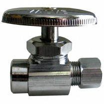 FD-512 1/2" SWT x 3/8" OD CP Straight Stop Valve