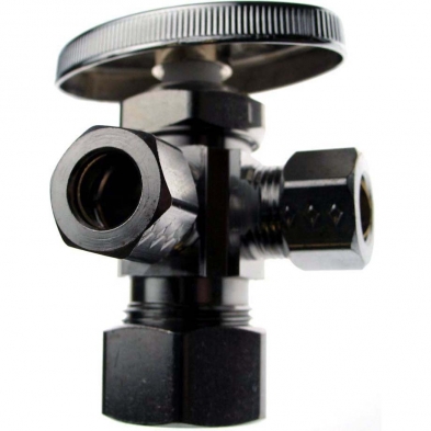 FD-515R 1/2" NComp x 3/8" Dual Outlet Stop Valve