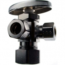 FD-515R 1/2" NComp x 3/8" Dual Outlet Stop Valve
