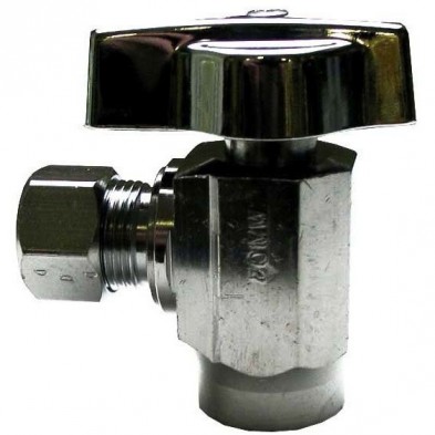 FD-550 1/2" SWT x 3/8" OD Quarter Turn Angle Stop Valve Premium