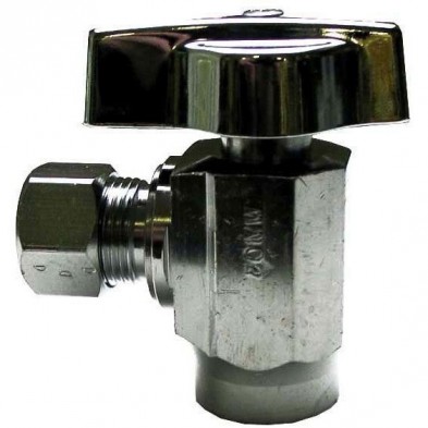 FD-550W Brasscraft 1/2" SWT x 3/8" OD Quarter Turn Angle Stop Valve