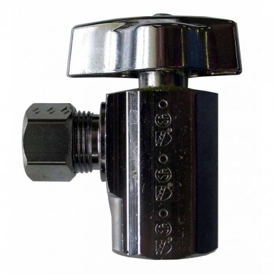 FD-551 3/8" IPS x 3/8" OD Quarter Turn Angle Stop Valve Premium