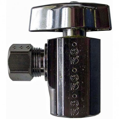 FD-551W Brasscraft 3/8" FIP x 3/8" OD Quarter Turn Angle Stop