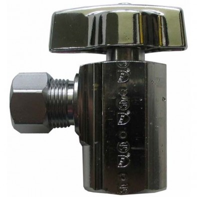 FD-552 1/2" IPS x 3/8" OD Quarter Turn Angle Stop Valve Premium