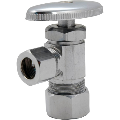 FD-553Q 5/8" Comp x 3/8" Comp Quarter Turn Angle Stop Valve