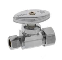 FD-562 1/2" OD x 3/8" OD Quarter Turn Straight Stop Valve