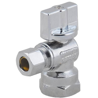 FD-563 1/2" FIP x 1/4" OD Quarter Turn Angle Stop Valve