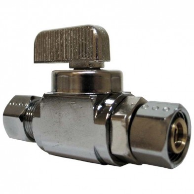 FD-776 3/8" Female Compression x 3/8" OD RetroValve Stop Valve