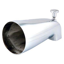 JD-202K 1/2" IPS 5 1/4" CP Brass Overrim Diverter Tub Spout