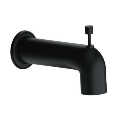 JG-601B Gerber Matte Black Tub Spout Diverter 6 3/8" Reach