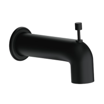 JG-601B Gerber Matte Black Tub Spout Diverter 6 3/8" Reach