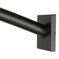 KD-208B Shower Rod Triva Curved Matte Black 5' Stainless Steel
