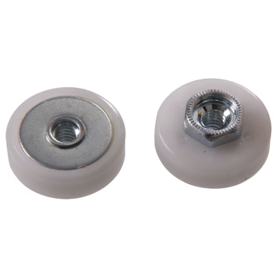 KD-257 3/4" Flat Shower Roller W/Screw, 1 Pr.