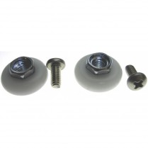 KD-258 3/4" Round Shower Roller W/Screw, 1 Pr.
