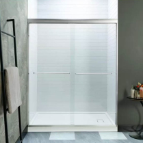 KD-406 Double Chrome Clear Shower Door 56"-60" x 71 1/2"