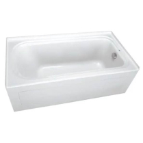 LB-01R RH White Wide Bathtub 60" x 32"